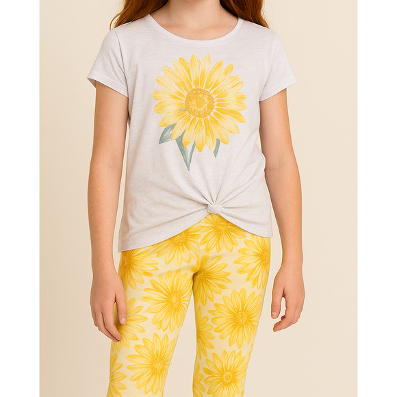 Carter's Girls 10 Sunflower Capri Tunic Outfit Set - Picture 2 of 6